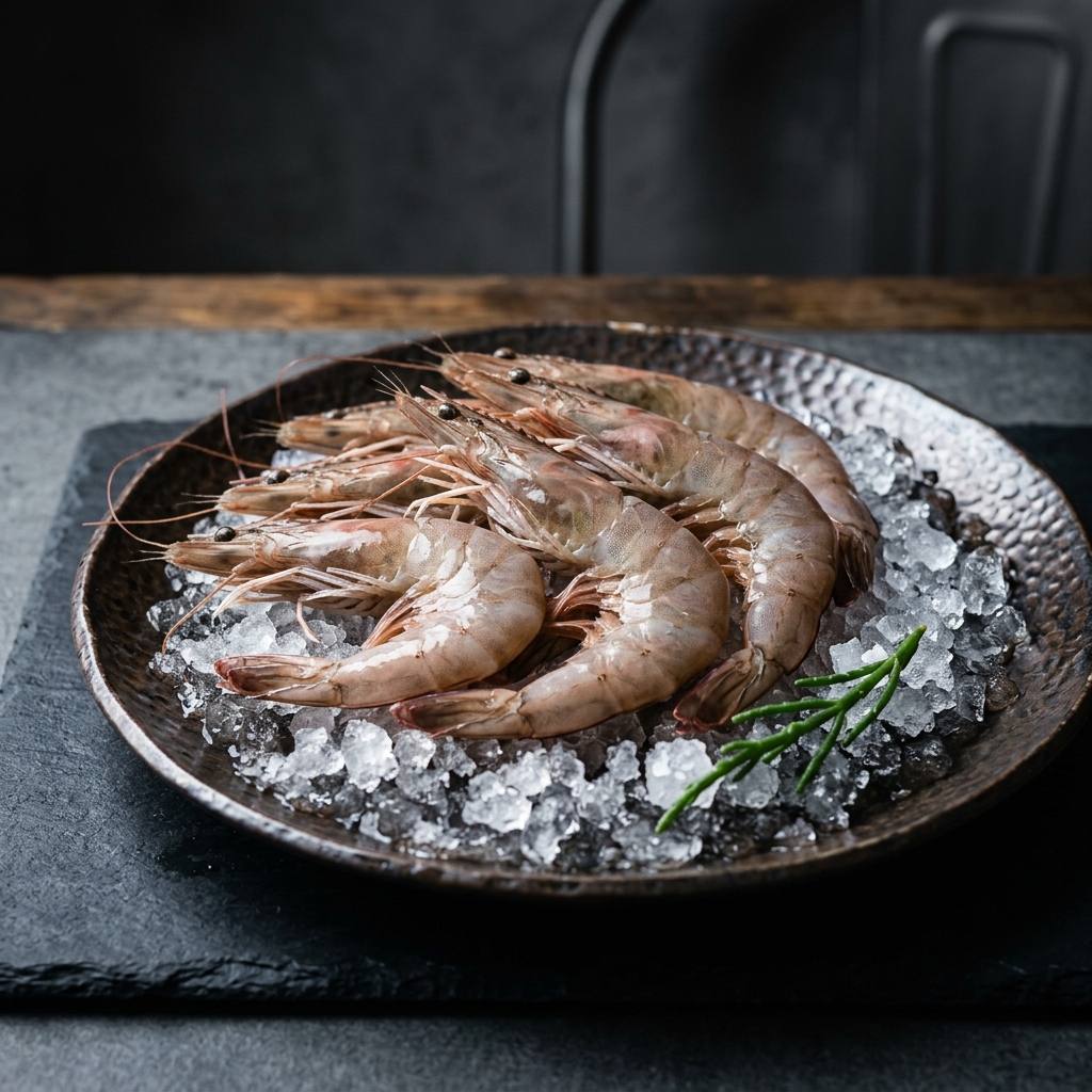 Premium Fresh Plain Prawns on Ice